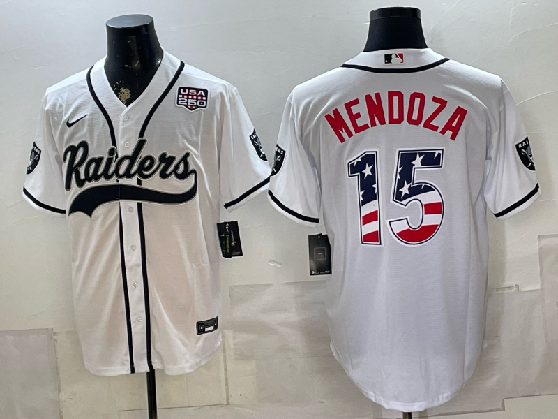Men 2026 Oakland Raiders #15 Mendoza white Nike Limited NFL Jersey0715002